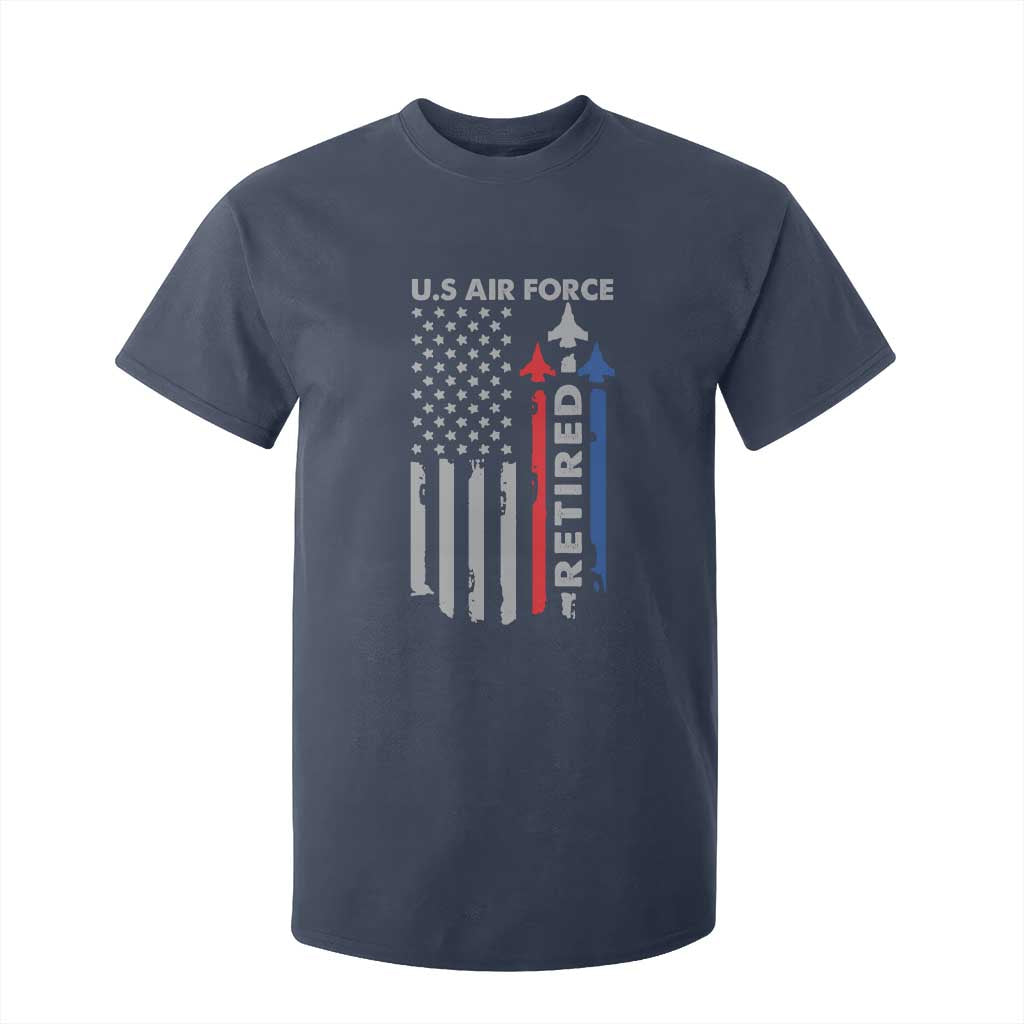 Veteran US Air Force T Shirt For Kid Vintage USA Flag Veterans TS10 Navy Print Your Wear