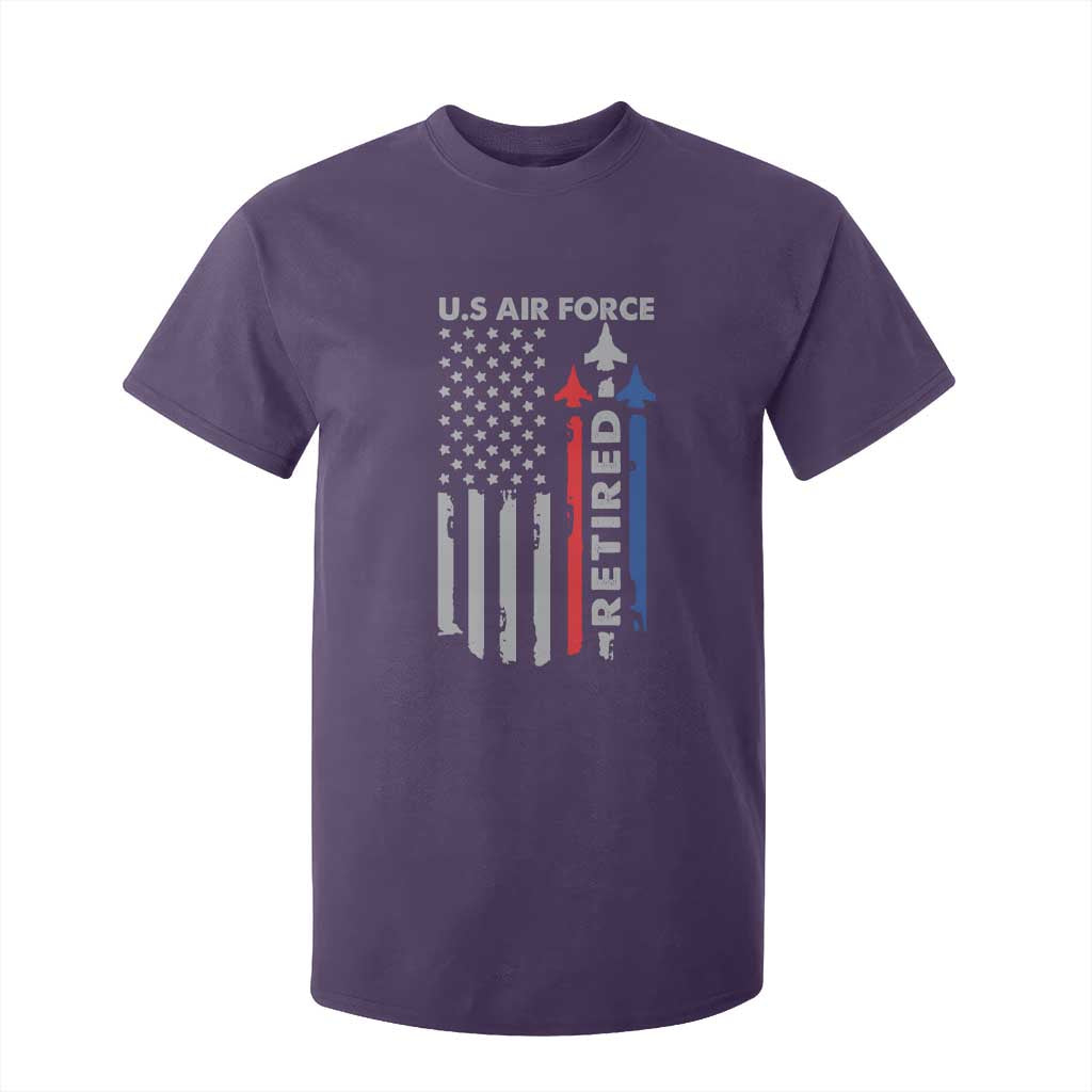 Veteran US Air Force T Shirt For Kid Vintage USA Flag Veterans TS10 Purple Print Your Wear
