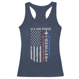 Veteran US Air Force Racerback Tank Top Vintage USA Flag Veterans TS10 Navy Print Your Wear