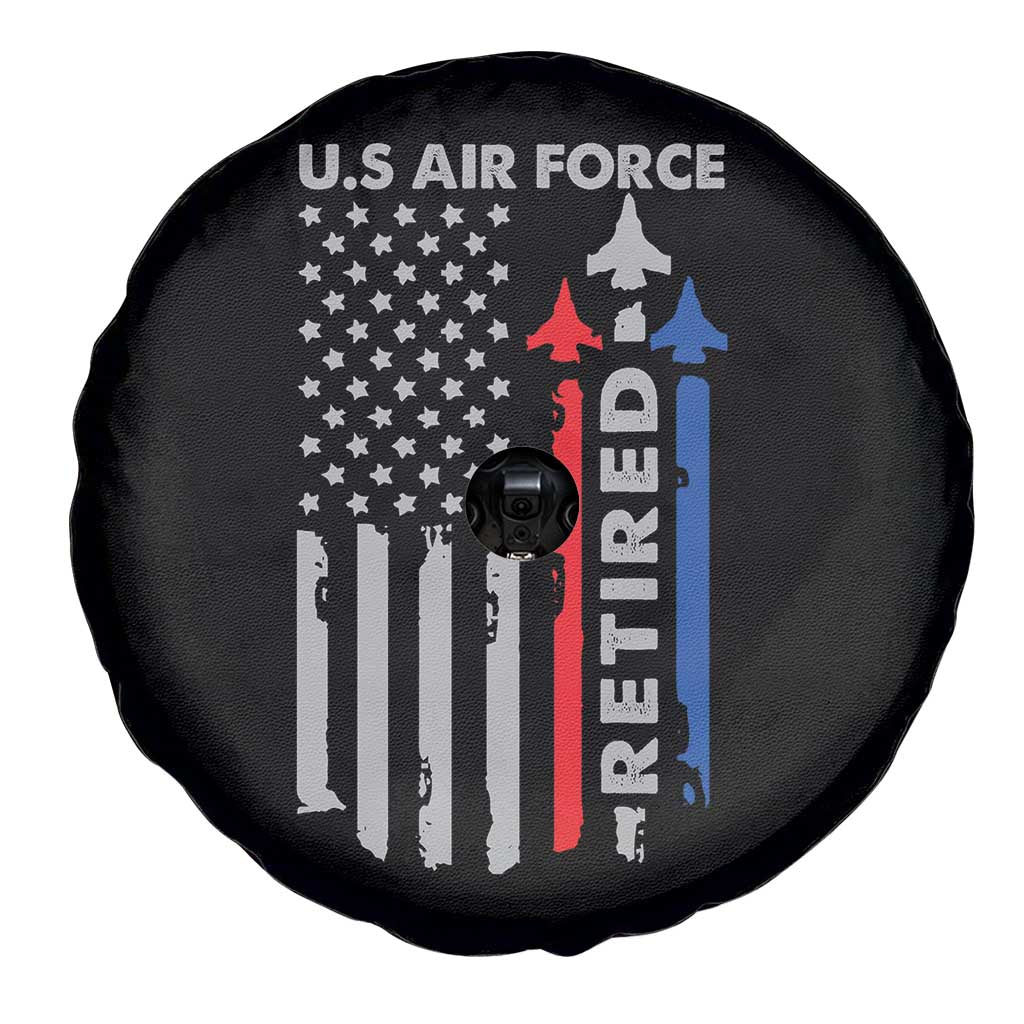 Veteran US Air Force Spare Tire Cover Vintage USA Flag Veterans TS10 Print Your Wear