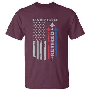 Veteran US Air Force T Shirt Vintage USA Flag Veterans TS10 Maroon Print Your Wear