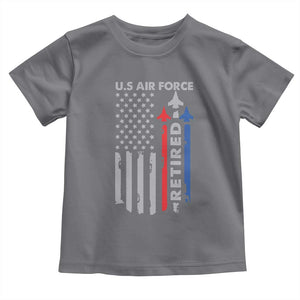 Veteran US Air Force Toddler T Shirt Vintage USA Flag Veterans TS10 Charcoal Print Your Wear