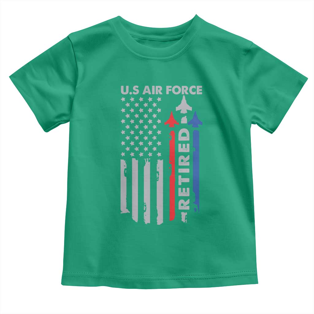 Veteran US Air Force Toddler T Shirt Vintage USA Flag Veterans TS10 Irish Green Print Your Wear