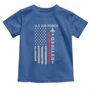 Veteran US Air Force Toddler T Shirt Vintage USA Flag Veterans TS10 Royal Blue Print Your Wear