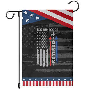 Veteran US Air Force Garden Flag Vintage USA Flag Veterans TS10 Distressed Black Blue Print Your Wear