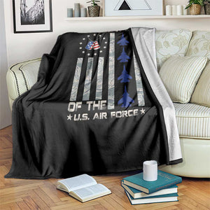 Veteran Of The US Air Force Throw Blanket Vintage Camo USA Flag Veterans TS10 Print Your Wear