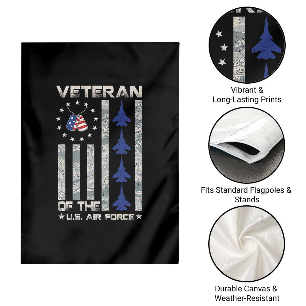 Veteran Of The US Air Force Garden Flag Vintage Camo USA Flag Veterans TS10 Print Your Wear