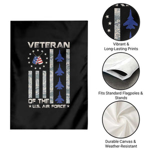 Veteran Of The US Air Force Garden Flag Vintage Camo USA Flag Veterans TS10 Print Your Wear