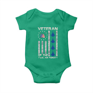 Veteran Of The US Air Force Baby Onesie Vintage Camo USA Flag Veterans TS10 Irish Green Print Your Wear