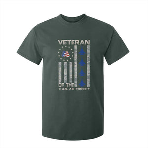 Veteran Of The US Air Force T Shirt For Kid Vintage Camo USA Flag Veterans TS10 Dark Forest Green Print Your Wear
