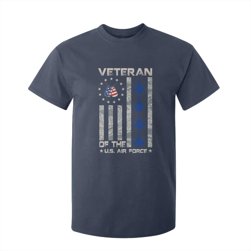 Veteran Of The US Air Force T Shirt For Kid Vintage Camo USA Flag Veterans TS10 Navy Print Your Wear