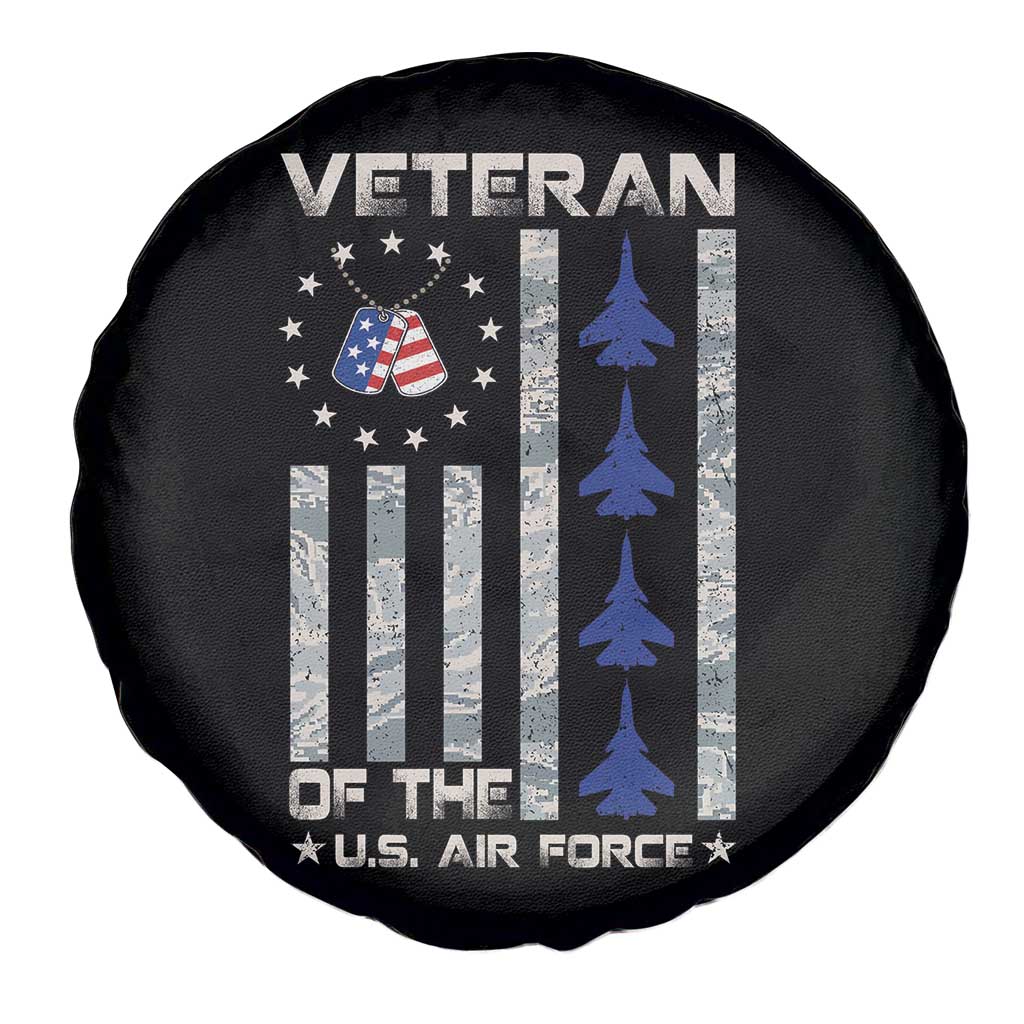 Veteran Of The US Air Force Spare Tire Cover Vintage Camo USA Flag Veterans TS10 Print Your Wear