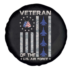 Veteran Of The US Air Force Spare Tire Cover Vintage Camo USA Flag Veterans TS10 Print Your Wear