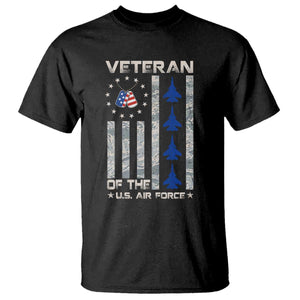 Veteran Of The US Air Force T Shirt Vintage Camo USA Flag Veterans TS10 Black Print Your Wear