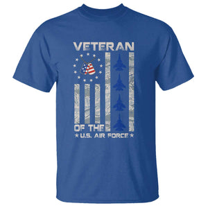 Veteran Of The US Air Force T Shirt Vintage Camo USA Flag Veterans TS10 Royal Blue Print Your Wear