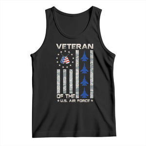 Veteran Of The US Air Force Tank Top Vintage Camo USA Flag Veterans TS10 Black Print Your Wear