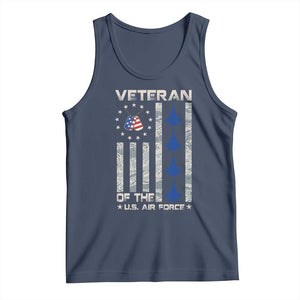 Veteran Of The US Air Force Tank Top Vintage Camo USA Flag Veterans TS10 Navy Print Your Wear