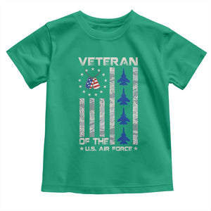 Veteran Of The US Air Force Toddler T Shirt Vintage Camo USA Flag Veterans TS10 Irish Green Print Your Wear