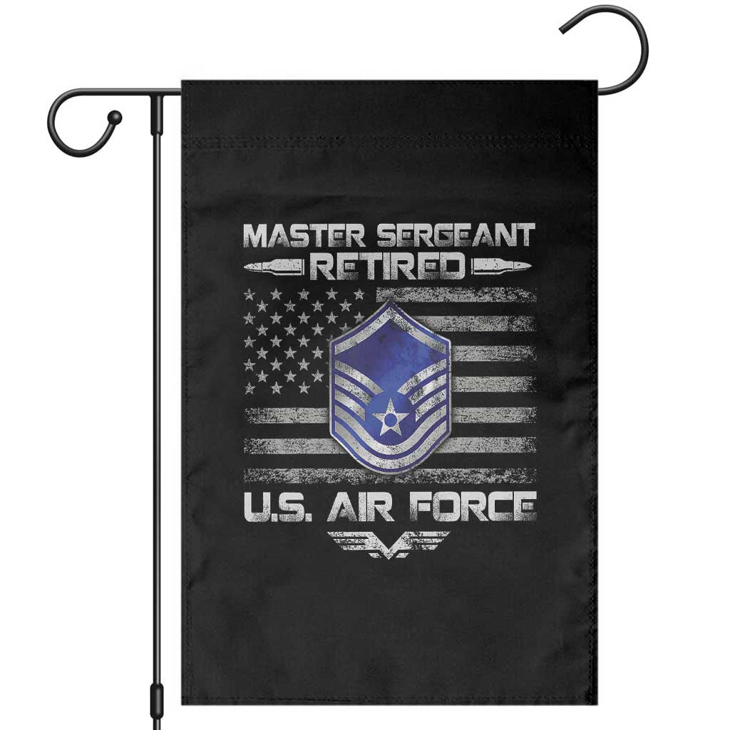Retired Master Sergeant Of The Air Force Veteran Garden Flag Vintage USA Flag Veterans TS10 Black Print Your Wear
