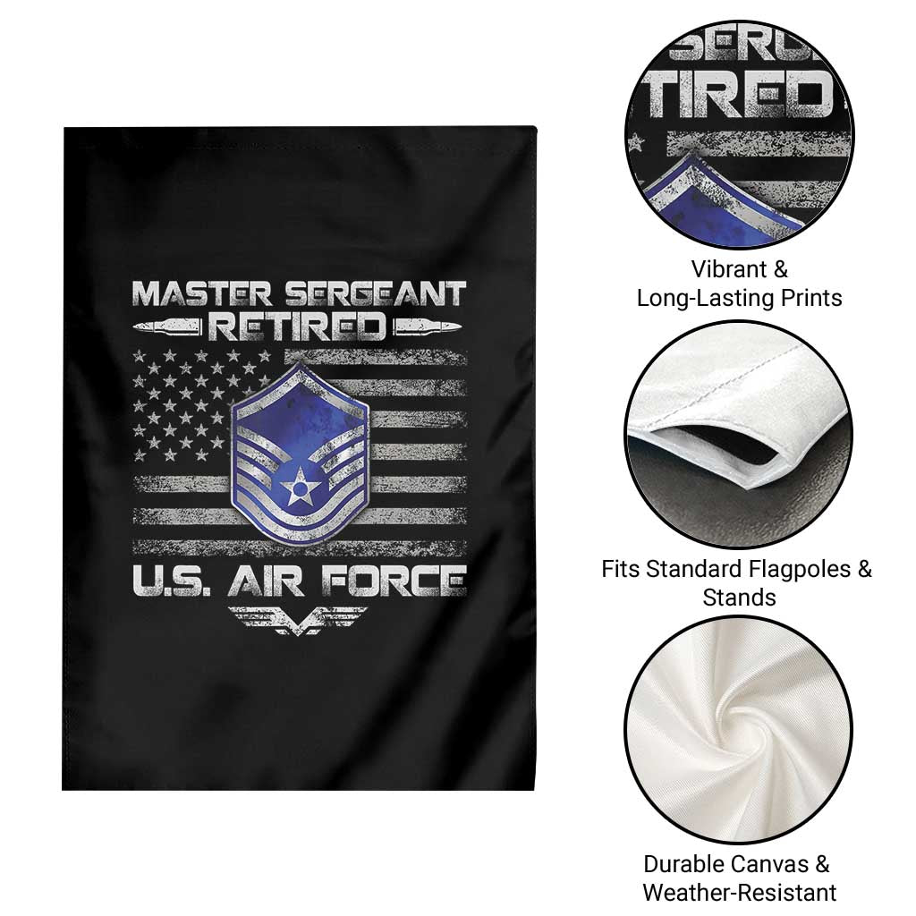 Retired Master Sergeant Of The Air Force Veteran Garden Flag Vintage USA Flag Veterans TS10 Print Your Wear