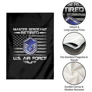 Retired Master Sergeant Of The Air Force Veteran Garden Flag Vintage USA Flag Veterans TS10 Print Your Wear