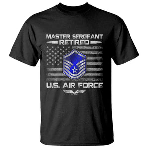 Retired Master Sergeant Of The Air Force Veteran T Shirt Vintage USA Flag Veterans TS10 Black Print Your Wear