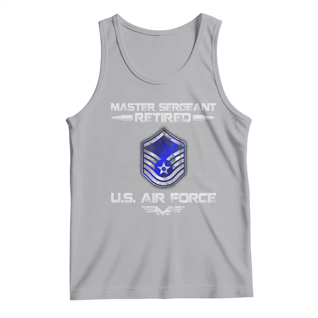 Retired Master Sergeant Of The Air Force Veteran Tank Top Vintage USA Flag Veterans TS10 Athletic Heather Print Your Wear
