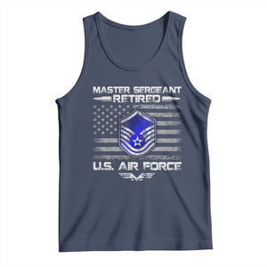 Retired Master Sergeant Of The Air Force Veteran Tank Top Vintage USA Flag Veterans TS10 Navy Print Your Wear