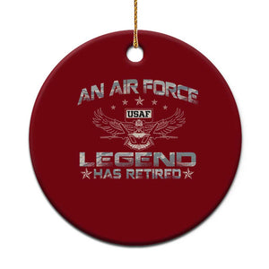 An Air Force Legend Has Retired Ceramic Ornament Vintage Camo US Veteran TS10 1pc Red Print Your Wear