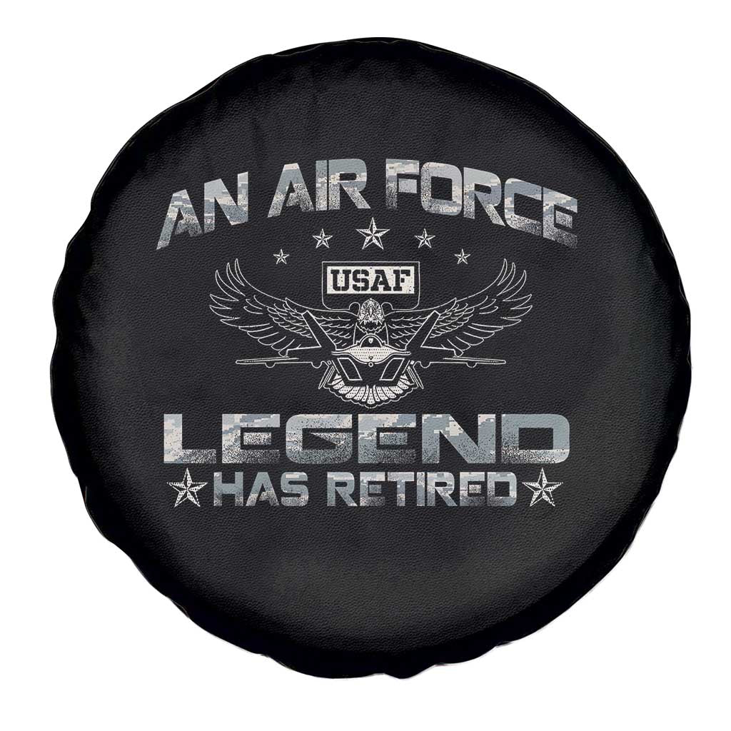 An Air Force Legend Has Retired Spare Tire Cover Vintage Camo US Veteran TS10 Print Your Wear