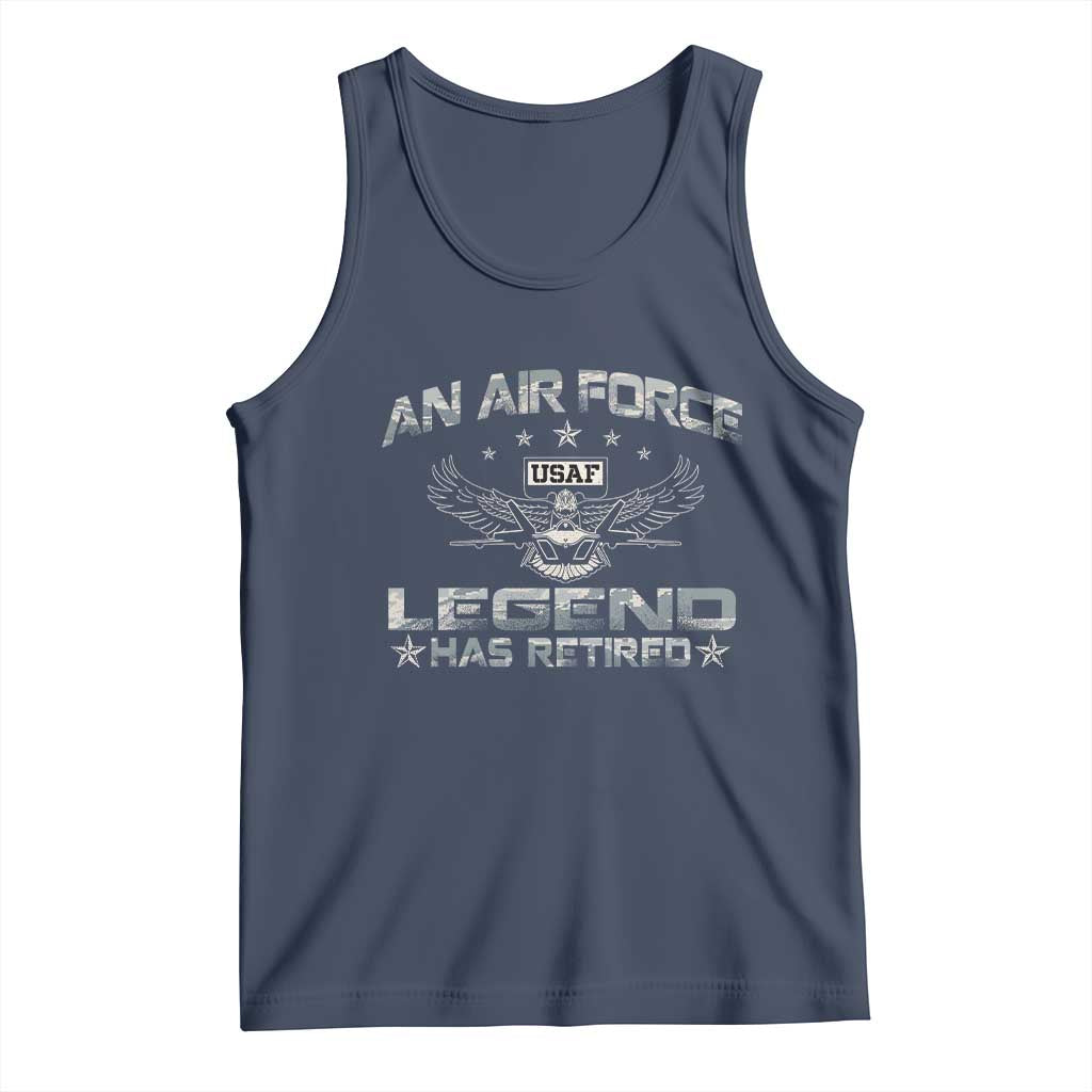 An Air Force Legend Has Retired Tank Top Vintage Camo US Veteran TS10 Navy Print Your Wear