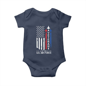 Air Force Veteran Baby Onesie Vintage US Flag TS10 Navy Print Your Wear