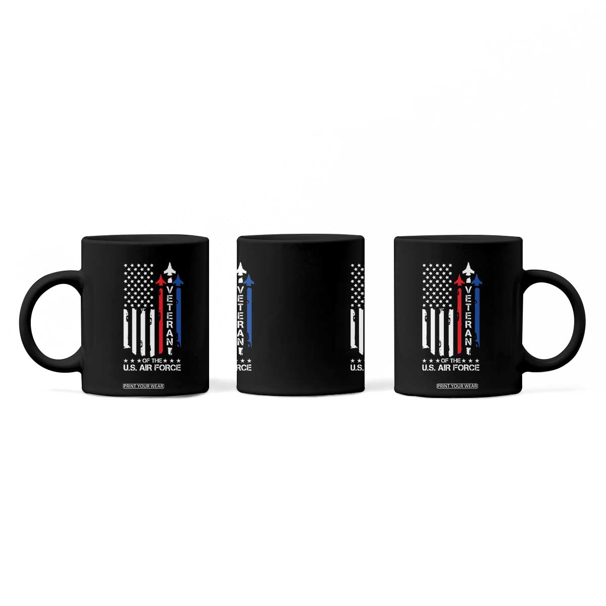 Air Force Veteran Coffee Mug Vintage US Flag TS10 Print Your Wear