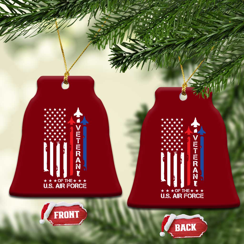 Air Force Veteran Ceramic Ornament Vintage US Flag TS10 Print Your Wear