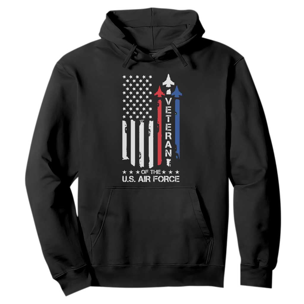 Air Force Veteran Hoodie Vintage US Flag TS10 Black Print Your Wear