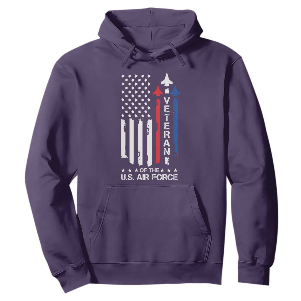 Air Force Veteran Hoodie Vintage US Flag TS10 Purple Print Your Wear
