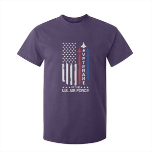 Air Force Veteran T Shirt For Kid Vintage US Flag TS10 Purple Print Your Wear