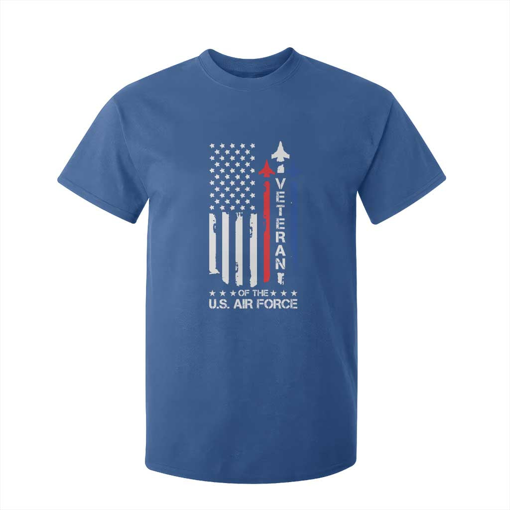 Air Force Veteran T Shirt For Kid Vintage US Flag TS10 Royal Blue Print Your Wear