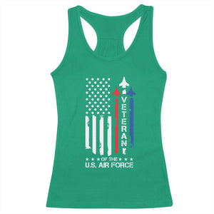 Air Force Veteran Racerback Tank Top Vintage US Flag TS10 Irish Green Print Your Wear