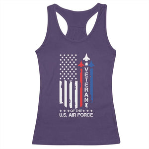 Air Force Veteran Racerback Tank Top Vintage US Flag TS10 Purple Print Your Wear