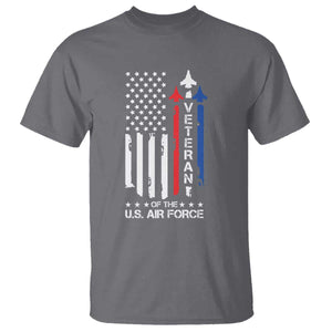 Air Force Veteran T Shirt Vintage US Flag TS10 Charcoal Print Your Wear