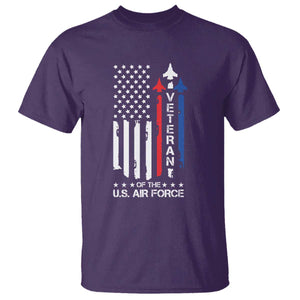 Air Force Veteran T Shirt Vintage US Flag TS10 Purple Print Your Wear