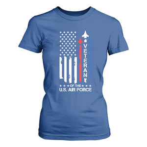 Air Force Veteran T Shirt For Women Vintage US Flag TS10 Royal Blue Print Your Wear