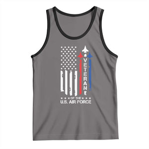 Air Force Veteran Tank Top Vintage US Flag TS10 Deep Heather Black Print Your Wear