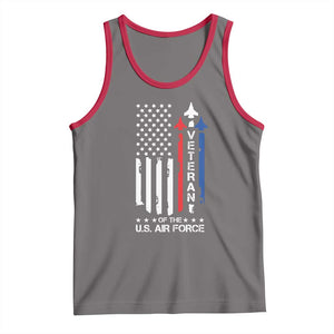 Air Force Veteran Tank Top Vintage US Flag TS10 Deep Heather Red Print Your Wear
