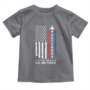 Air Force Veteran Toddler T Shirt Vintage US Flag TS10 Charcoal Print Your Wear
