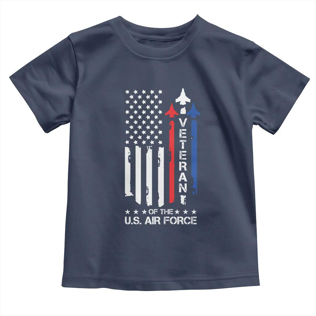 Air Force Veteran Toddler T Shirt Vintage US Flag TS10 Navy Print Your Wear