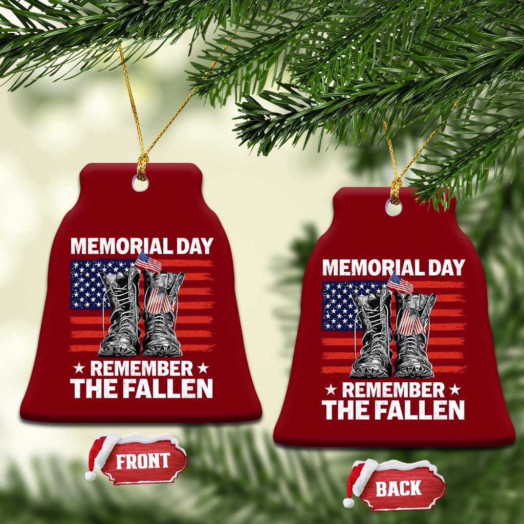 Memorial Day Remember The Fallen Ceramic Ornament Veteran Military Vintage USA Flag TS10 Print Your Wear