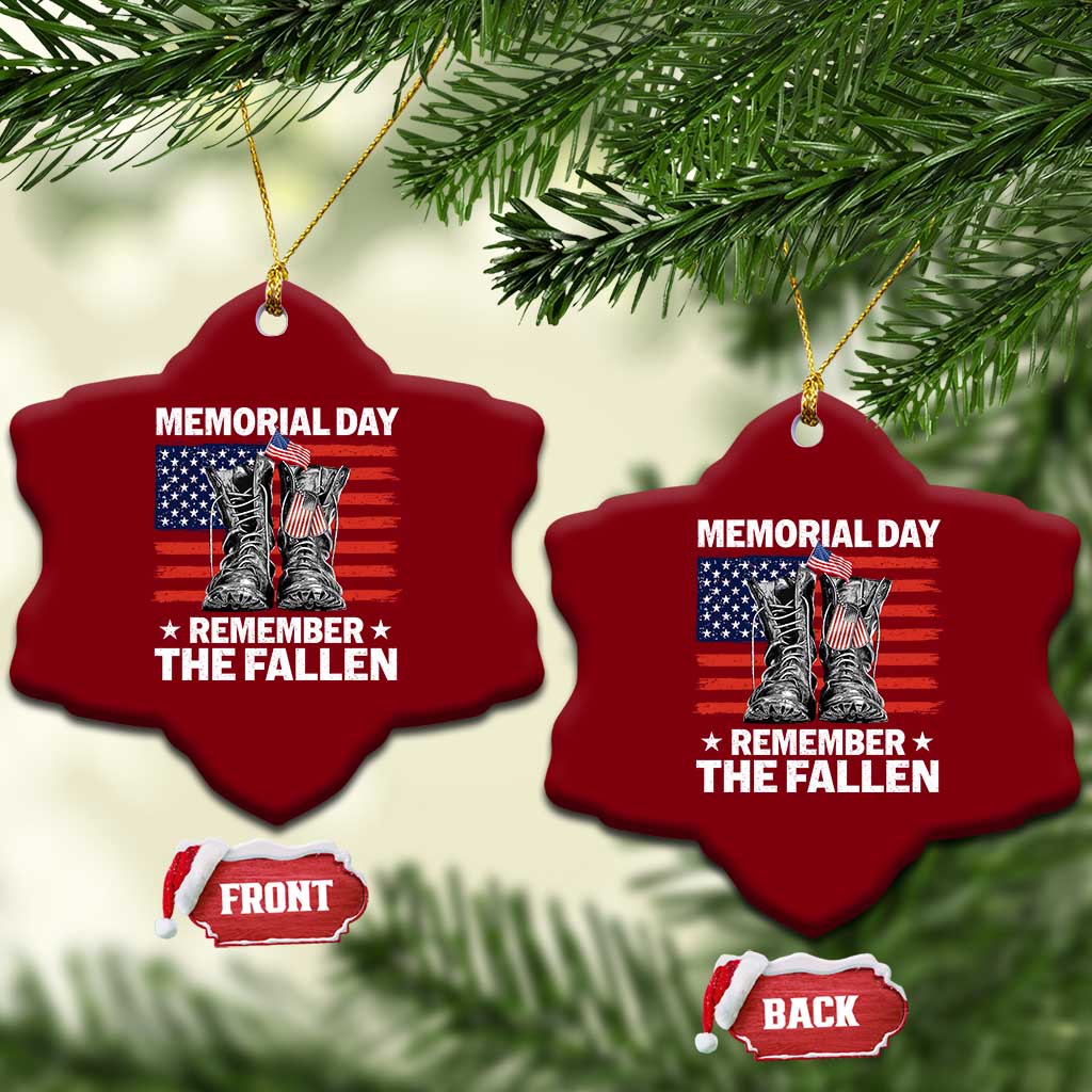 Memorial Day Remember The Fallen Ceramic Ornament Veteran Military Vintage USA Flag TS10 Print Your Wear