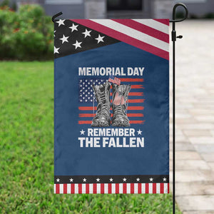 Memorial Day Remember The Fallen Garden Flag - Veteran Military Vintage USA Flag TS10 Classic Blue Black Print Your Wear